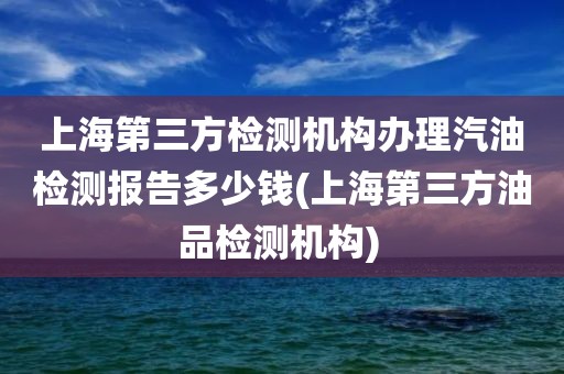 上海第三方检测机构办理汽油检测报告多少钱(上海第三方油品检测机构) 