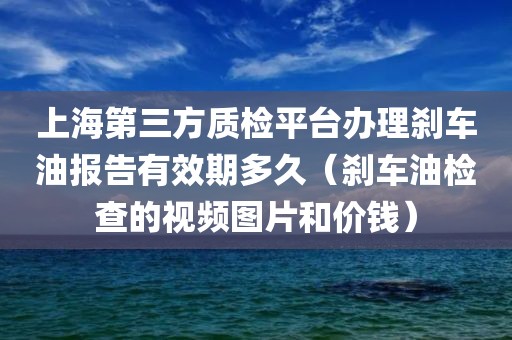 上海第三方质检平台办理刹车油报告有效期多久（刹车油检查的视频图片和价钱）